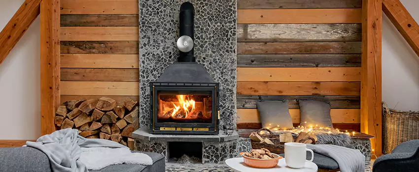 Thelin Hearth Products Direct Vent Gas Stove Fireplace Inspection in Aurora, Illinois